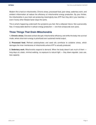 The Cellular Energy Report
