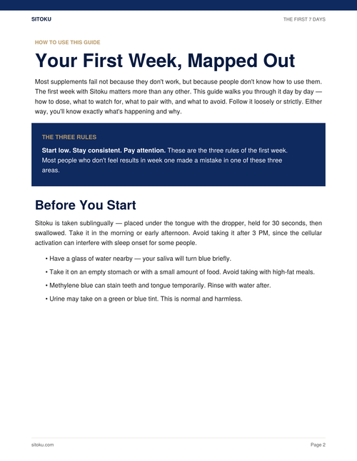 The First 7 Days Quick Start Guide