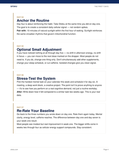 The First 7 Days Quick Start Guide