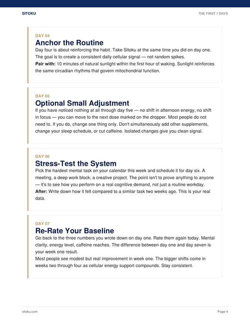 The First 7 Days Quick Start Guide