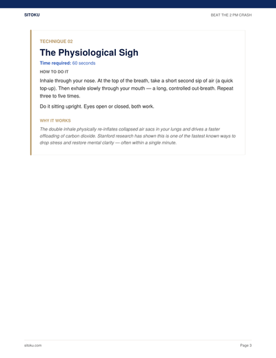 Beat The 2 PM Crash Playbook