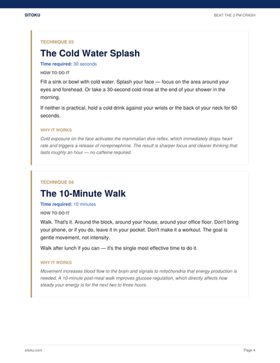 Beat The 2 PM Crash Playbook