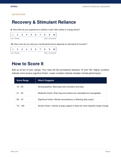 Your Cognitive Baseline Assessment
